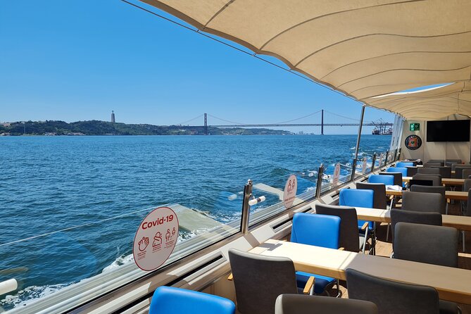 Lisbon Boat ride on Tagus river - Comfort on board: A/C, WiFi, restroom, and the sun deck choice