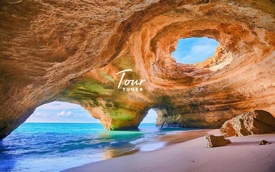 Lisbon: Day Trip To Algarve, Benagil Cave, Carvoeiro & Lagos - Algar Seco and Boneca Cave: where the coast starts feeling wild