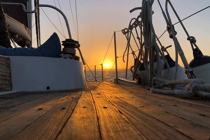 Lisbon: Daylight or Sunset on a Vintage Sailboat - Getting to Santo Amaro Dock gate 1 under the 25 de Abril bridge