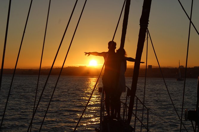 Lisbon: Daylight or Sunset on a Vintage Sailboat - Praça do Comércio from the water: big space, clean photos