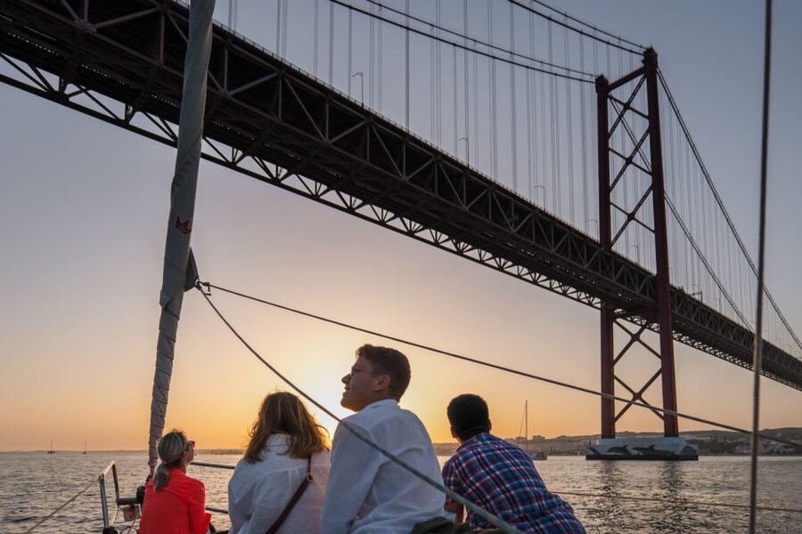Lisbon: Daytime/Sunset/Night City Sailboat Tour with Drink - City-Center Passes: Time Out Market, Bairro Alto, Chiado, Baixa