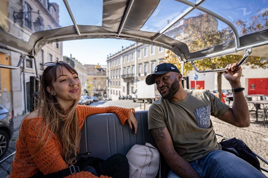 Lisbon: Guided Tuk-Tuk Tour Along the Historic Tram Line 28 - Chiado Square: where Lisbon shops meet old-world streets