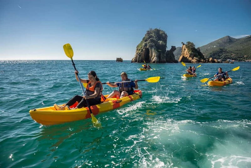 Lisbon: Kayak Tour Arrábida Natural Park, Setubal, Sesimbra - Creiro’s Beach start: gear, briefing, and getting your rhythm