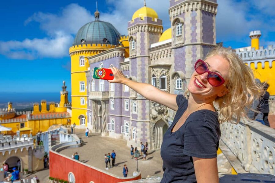 Lisbon: Pena Palace, Sintra, Regaleira, Roca, Cascais Tour - Pena Palace: Where the Colors Still Look Better in Person