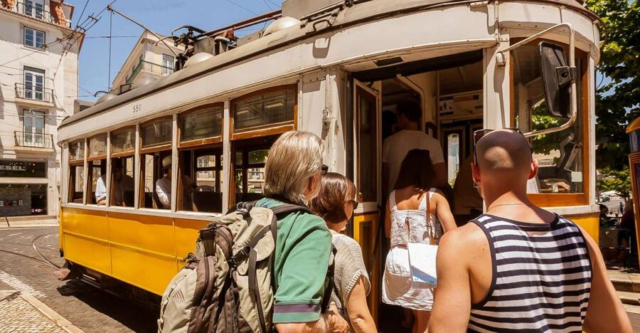 Lisbon Tram No. 28 Ride & Walking Tour - Tram 28 through Old Town, with hill views you will remember