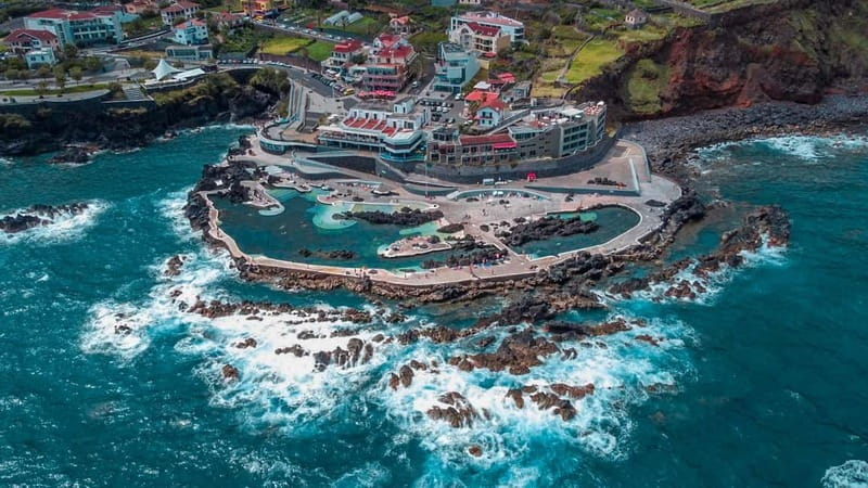 Madeira: Skywalk, Porto Moniz, Seixal, and Fanal 4WD Tour - Seixal black-sand beach and Poças das Lesmas: volcanic coastal textures