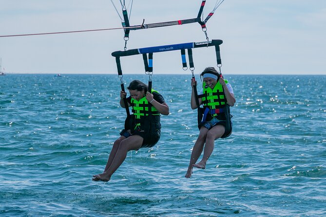Parasailing from Vilamoura Marina - Ocean Vision check-in to harness time (what your body actually does)