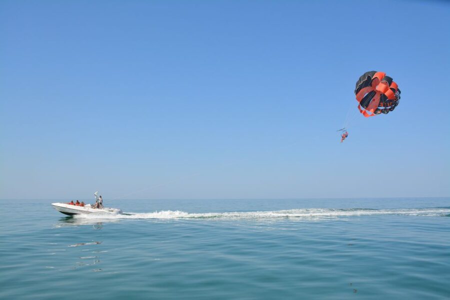Parasailing Vilamoura - The Optional Atlantic Dip While Seated in the Parachute