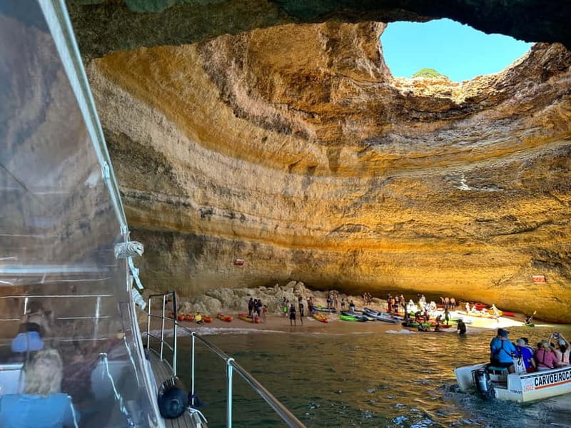 Portimão: Benagil Caves & Golden Coast Eco Catamaran Tour - The swim break rule: towel and swimsuit only on some departures