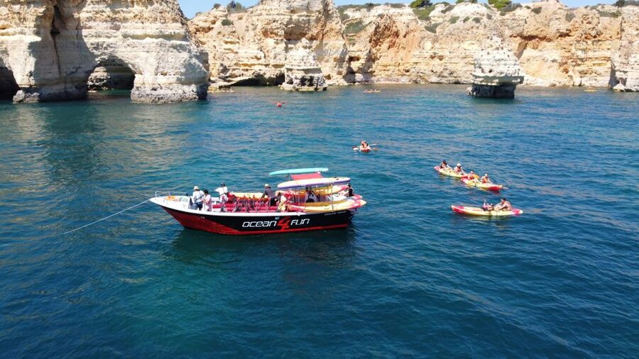 Portimão: Benagil Caves Speedboat and Kayak Guided Tour - Timing, Sea Conditions, and Plan Changes You Might See