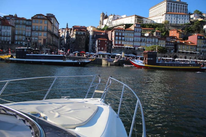 Porto: 6 Bridges Yacht Cruise with Local Wine & Snacks - Gaia’s wine setting, plus real Porto wine tasting onboard