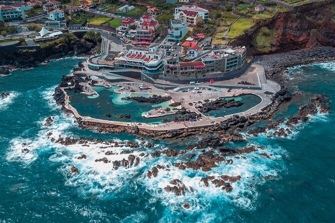 Porto Moniz, Seixal, Fanal Forest, Cliff Skywalk in Open Roof 4X4 - Praia do Seixal: Black Sand for a Calm Finish