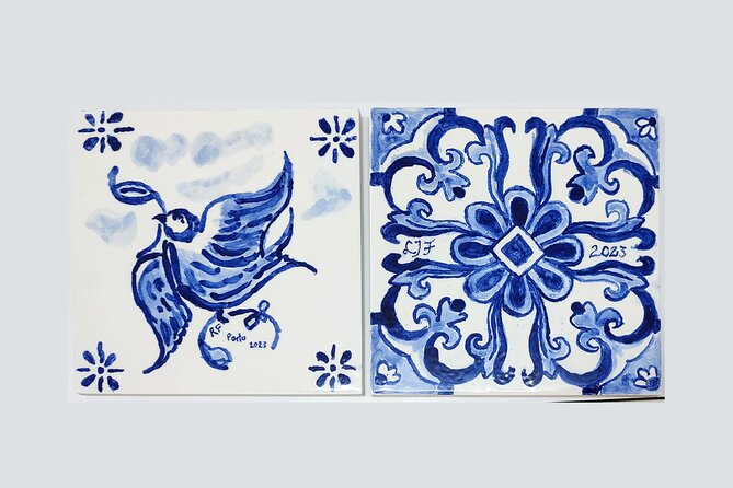 Porto Tile Painting Workshop in artist studio - Two tile techniques, and how to choose the right one
