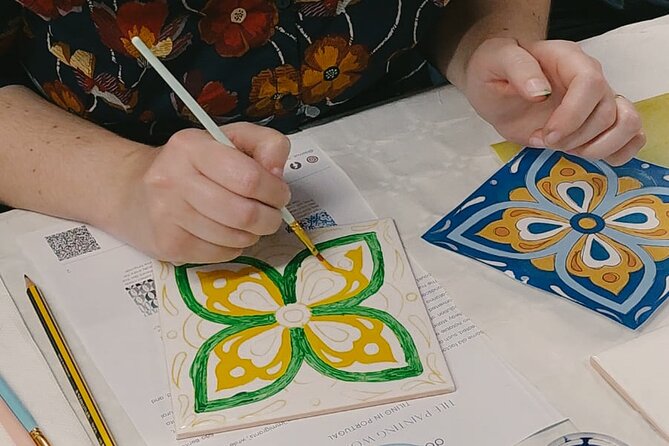 Porto: Tile Painting Workshop with Porto Wine (Sé do Porto) - Inside the workshop: patterns, tracing, and painting steps