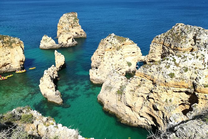 Private Algarve: Benagil Caves, Lagos Cliffs & Hidden Beaches - Algar Seco: the rock-park start that sets the mood