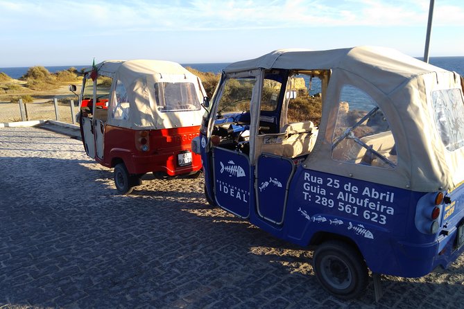 Private Guided Tuk Tuk Tour with pick-up and drop-off in Albufeira - Praia dos Arrifes: a beach stop with big-picture appeal