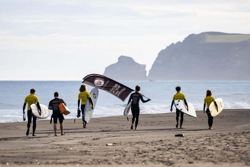 Ribeira Grande, Azores: Group Surf Lessons - How You Learn to Stand Up: From Sand Take-Off to Whitewater Waves