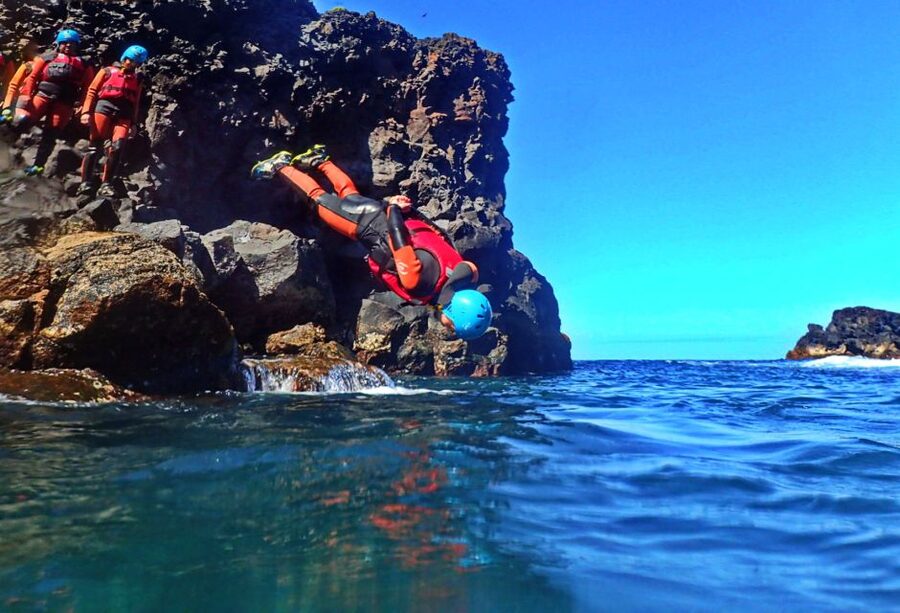 São Miguel: Coasteering Experience in Caloura - Caves, natural pools, and Atlantic marine life you can see up close