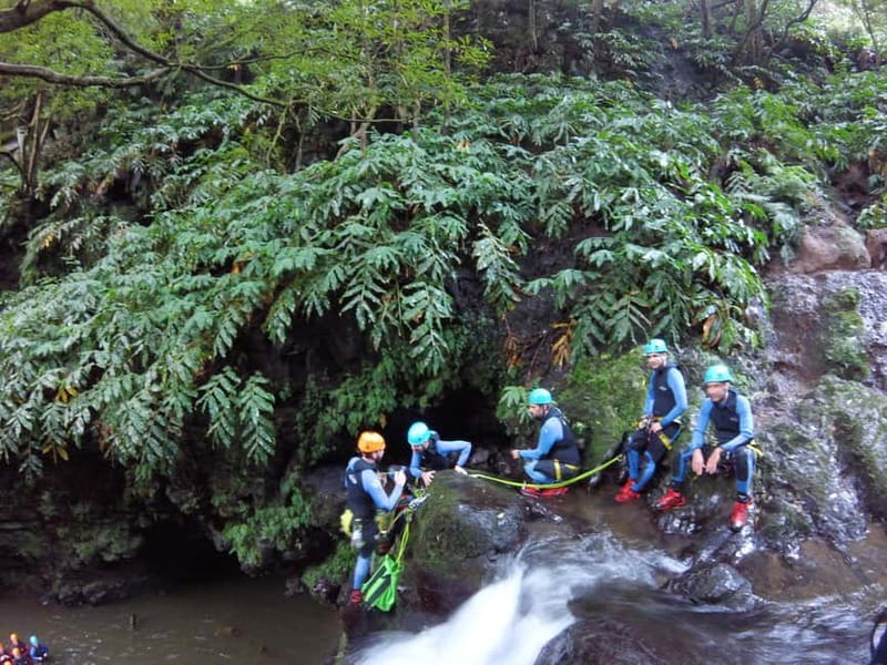 Sao Miguel: Ribeira dos Caldeiroes Canyoning Experience - From safety gear to your first waterfall challenge