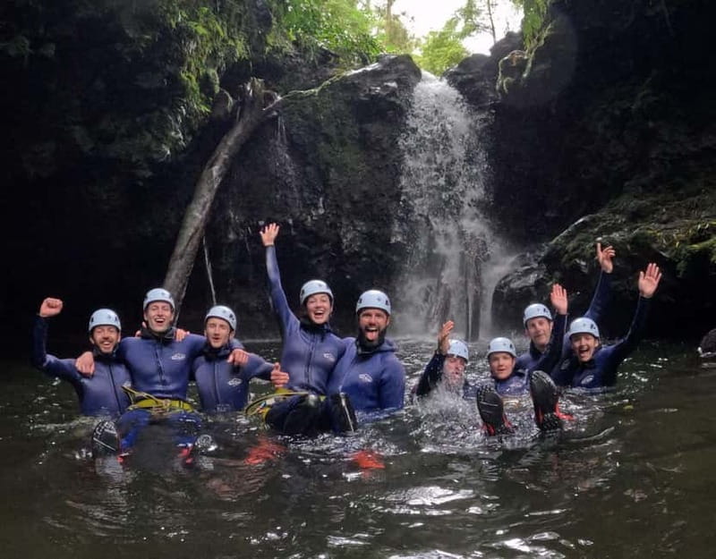 São Miguel: WaterPark Canyoning Ribeira dos Caldeirões - Stop 2: The Natural Park canyon route, from walks to waterfall rappels