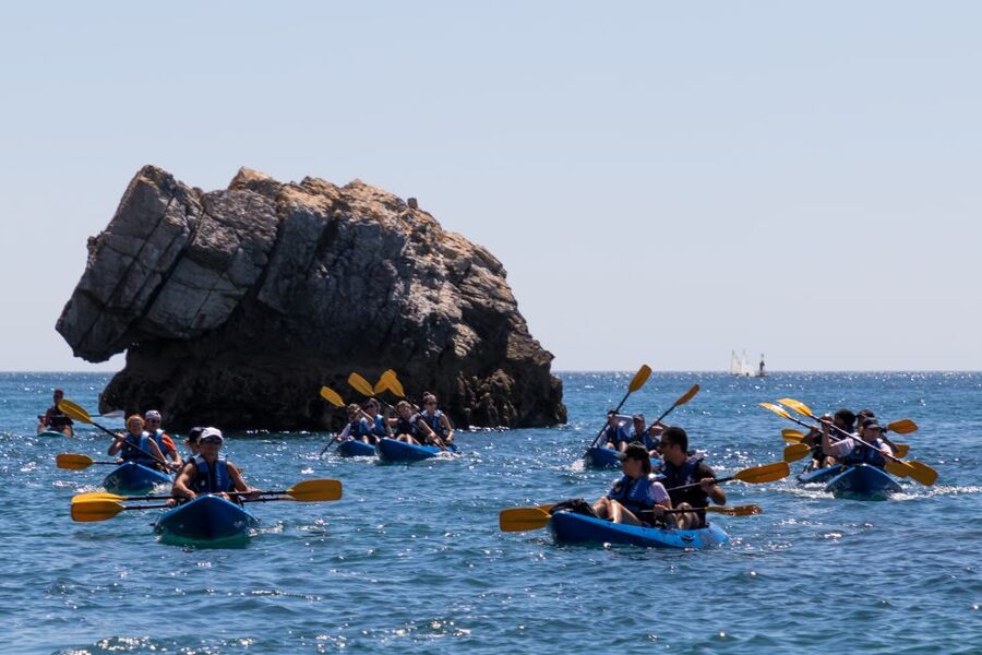 Sesimbra: Arrabida Natural Park & Caves Guided Kayaking Tour - Gear Setup: Double Kayaks, Backrests, Life Jackets, Dry Bags