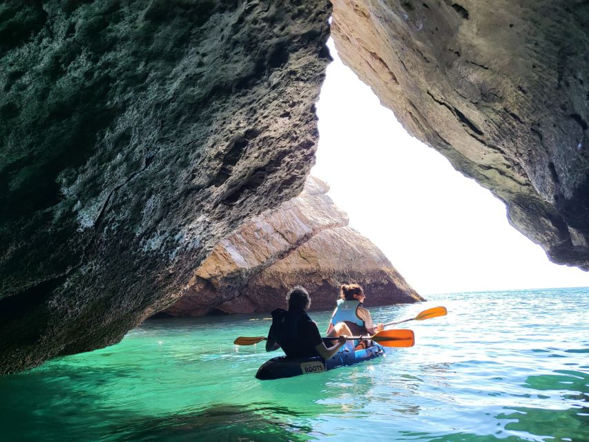 Sesimbra: Arrabida Natural Park & Caves Guided Kayaking Tour - The Return Paddle Back to Sesimbra (40 Minutes, More Relaxed)