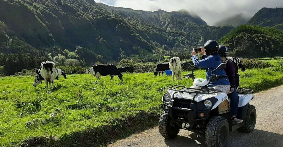 Sete Cidades: Half-Day ATV Quad Tour - Getting started at Fenais da Luz: safety brief, then go time