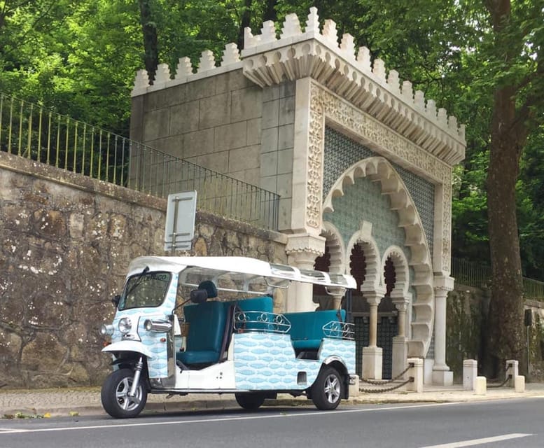 Sintra: Private Sightseeing Tuk Tuk Tour - Pena Palace gardens and the Moorish Castle, up close from the road
