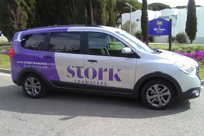 Stork Transfers - Private Transfer From Albufeira to Faro Airport (up to 4 pax) - Pickup in Albufeira: hotel style, plus a clear default address