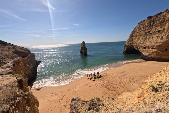 Sunrise Small Group Kayak Experience in BENAGIL Cave & 4K Photos - Praia da Marinha: arches, cave passages, and photo moments