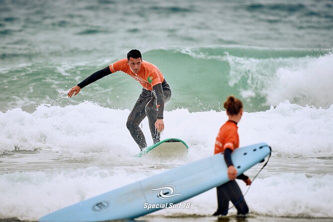 Surf Courses In Peniche and Baleal Portugal - The beach warm-up and technique talk, why it makes learning faster