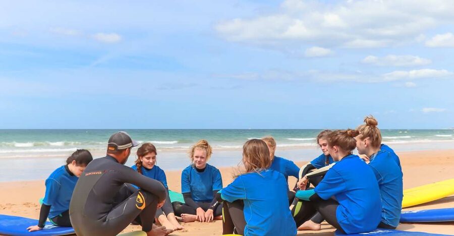 Vilamoura: Surf Lesson at Falésia Beach - In the water at Falésia, applying basics with real supervision